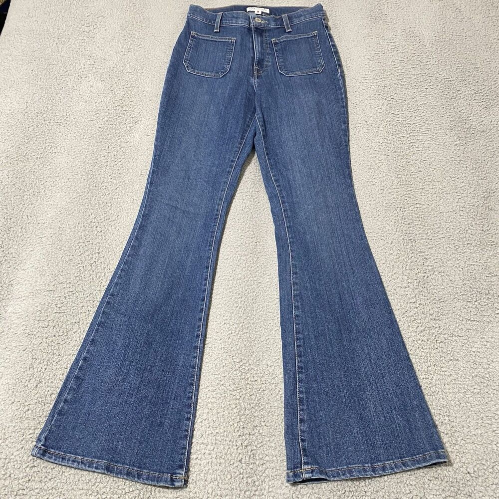 Lucky Brand Stevie High Rise Flare Jeans Womens 4 / 27x33 Blue Bootcut Boho Y2K
